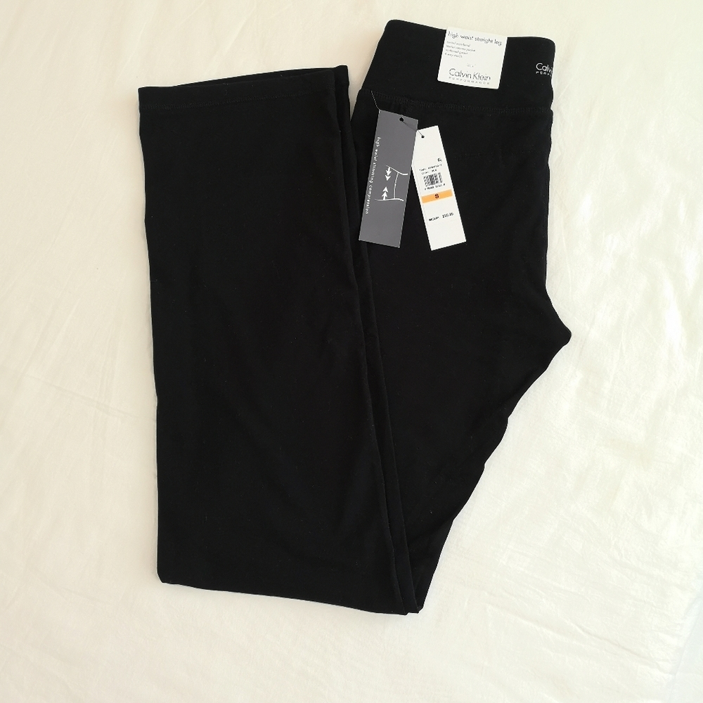 Calvin Klein high waist straight leg pants